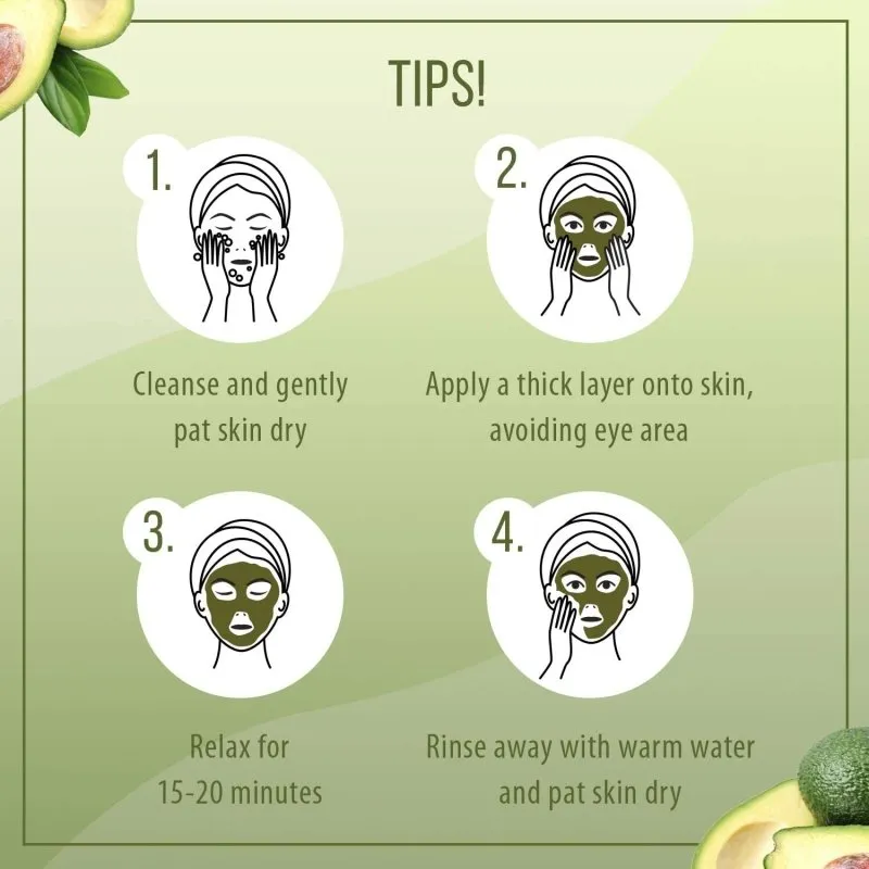 7th Heaven Superfood Avocado Clay Mask, Brightening and Exfoliating Mask with Avocado and Walnut for a Deep Pore Cleanse - Suitable for All Skin Types, 10g