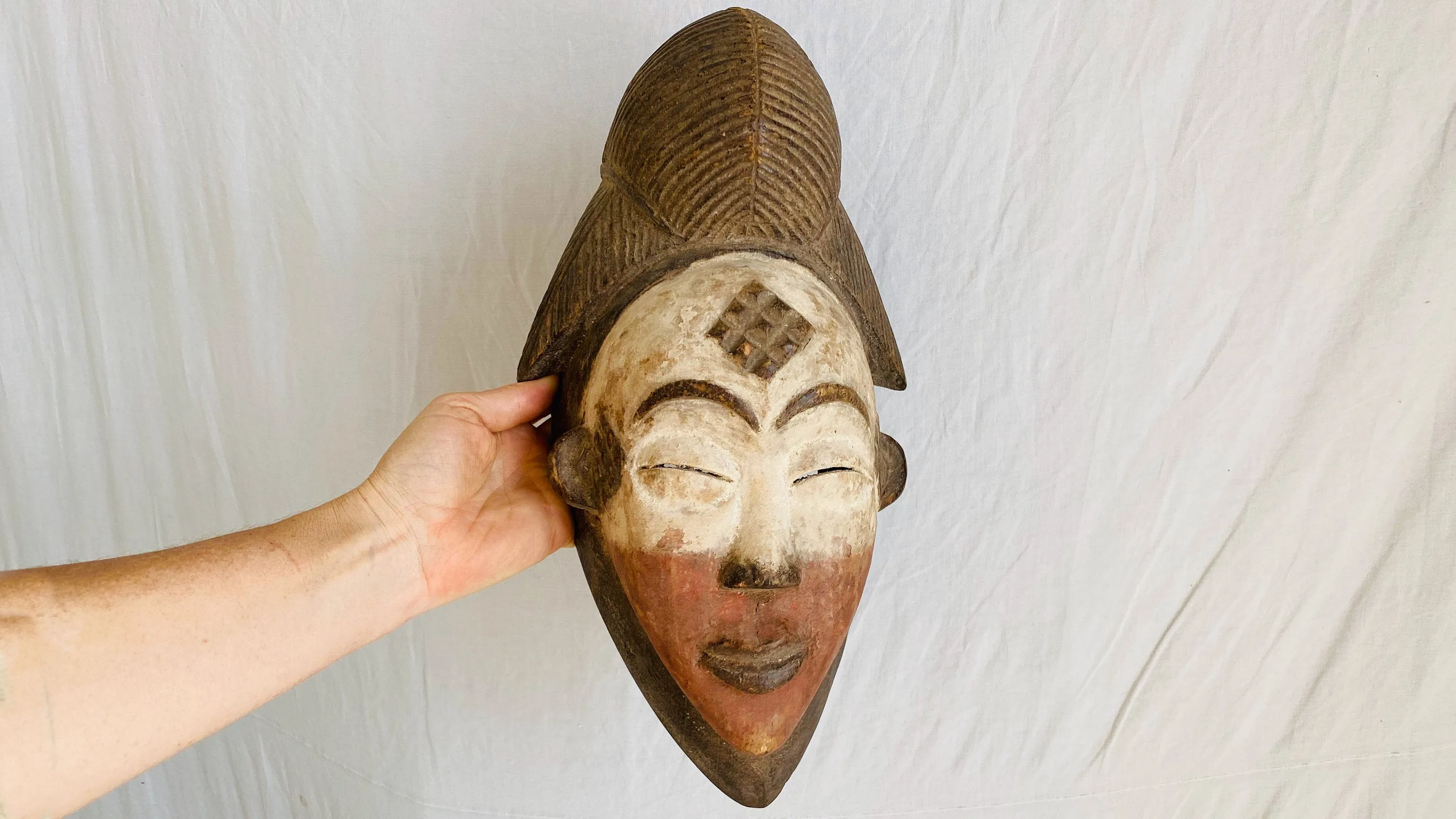 Antique Punu Mukudj. Okuyi Mask. Gabon. African Mask. Male