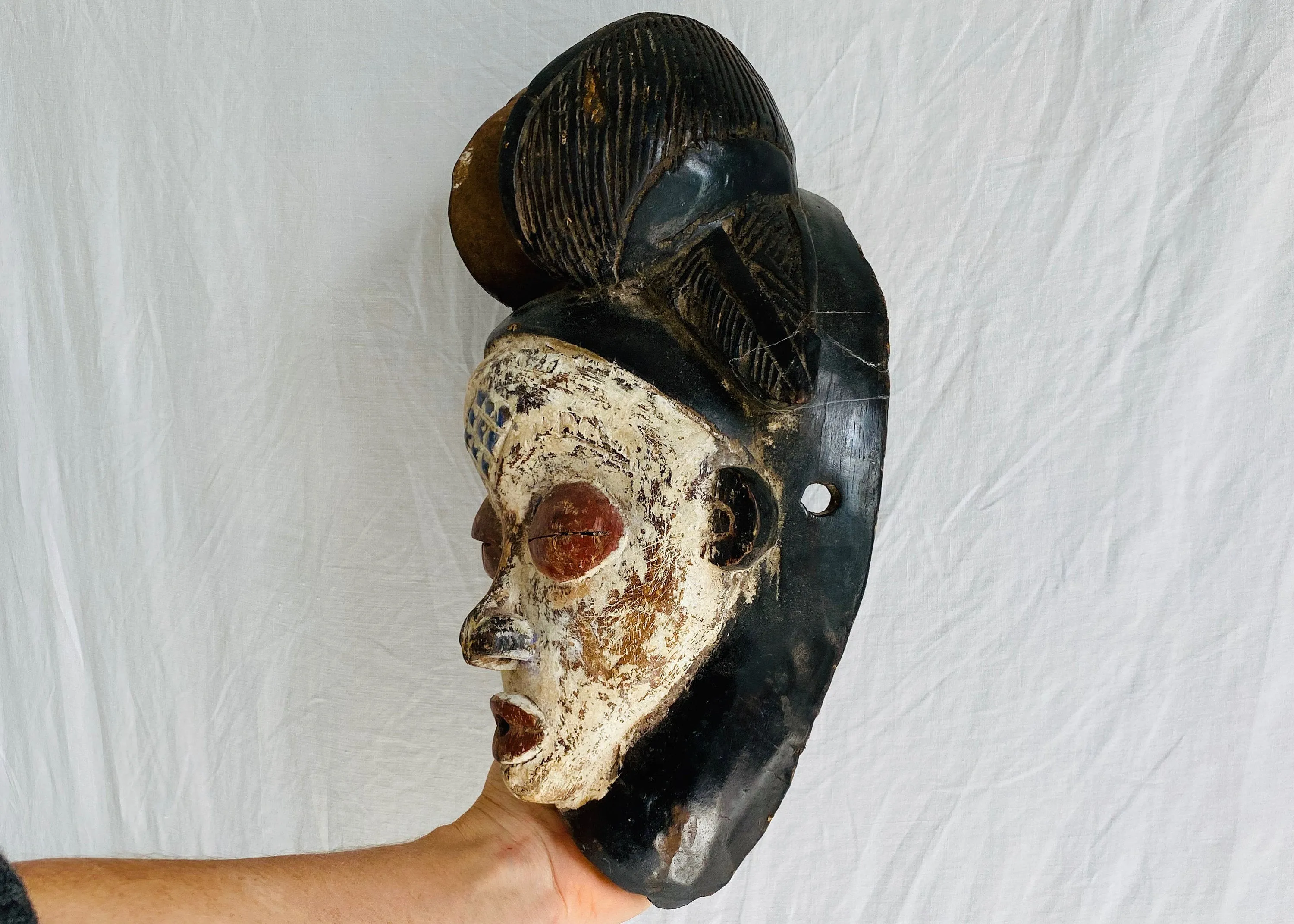 Antique Punu Mukudj Okuyi Mask Of Gabon Africa . African Mask.