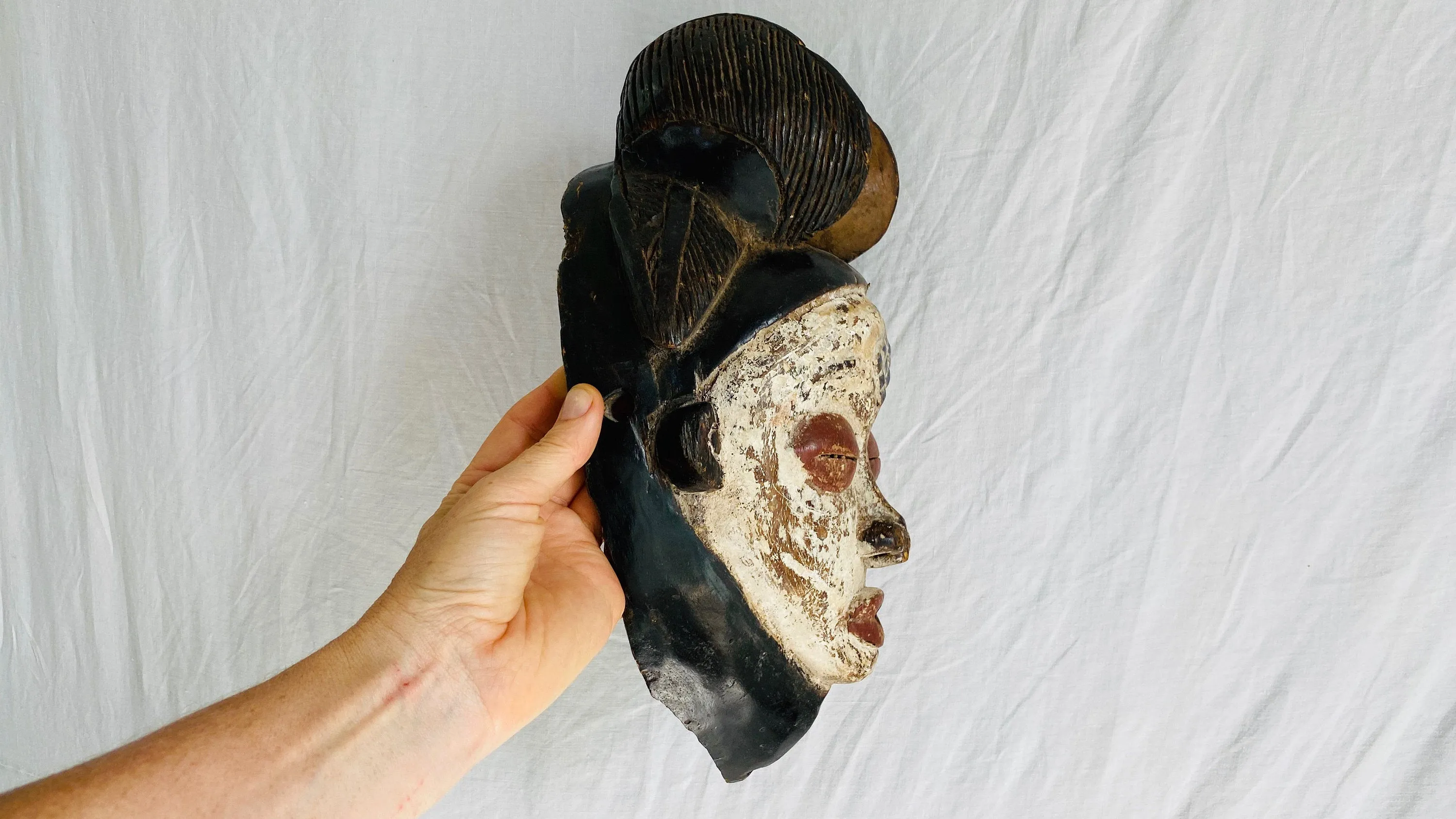 Antique Punu Mukudj Okuyi Mask Of Gabon Africa . African Mask.