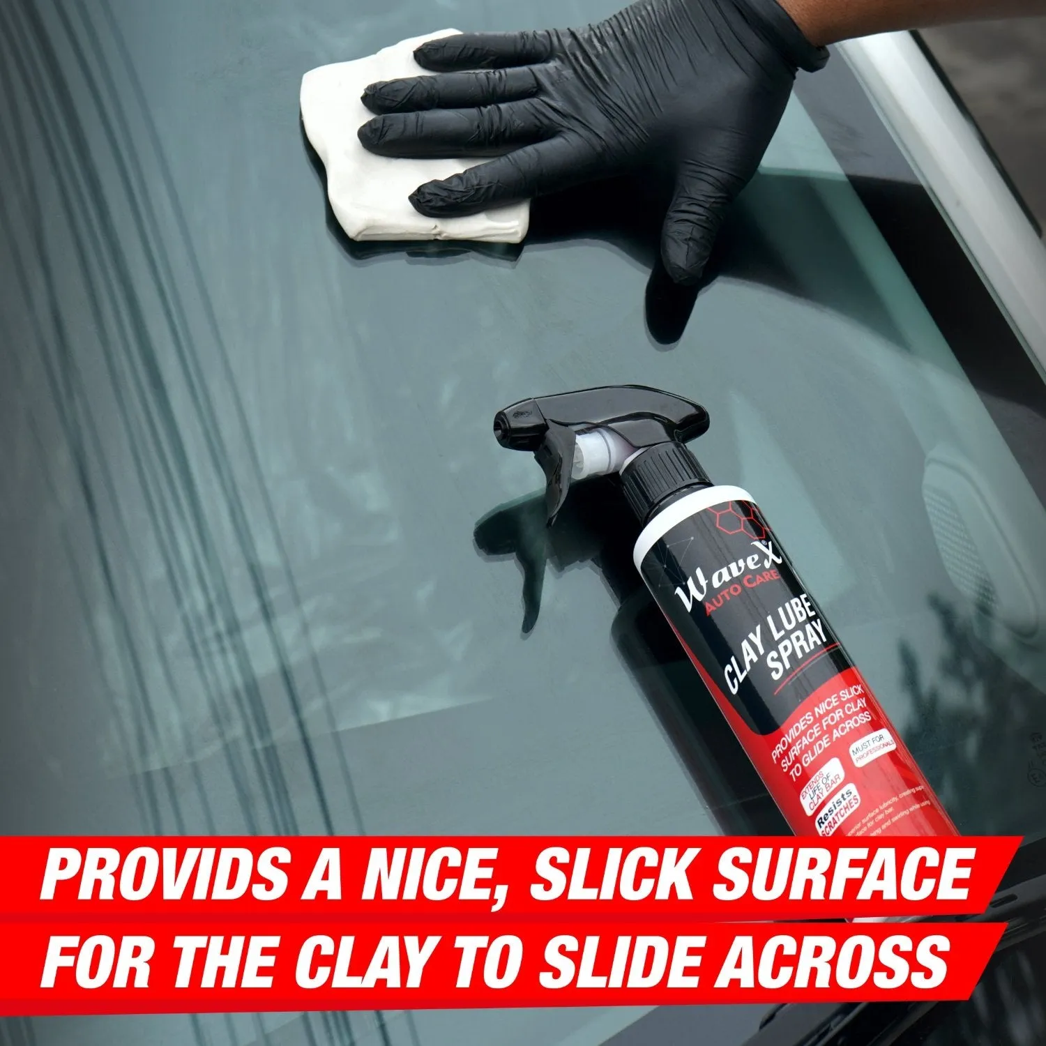 Clay Bar Kit (2 Bars 100grm Each, 1 Clay Lube 350ml, 1 Microfiber Cloth)