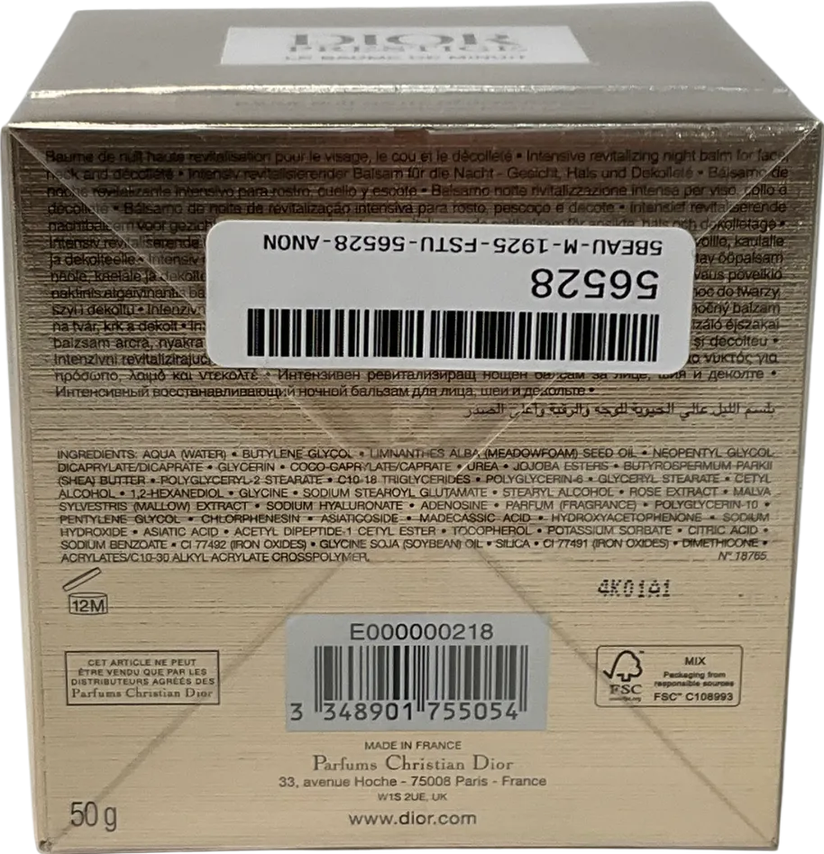 Dior Le Baume De Minuit Intensive Revitalising Night Cream 50g