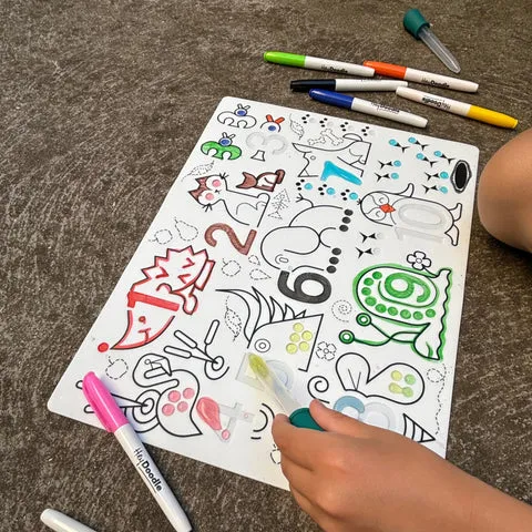 Hey Doodle Wild Digits Sensory Colouring & Doodle Mat