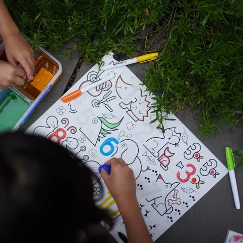 Hey Doodle Wild Digits Sensory Colouring & Doodle Mat