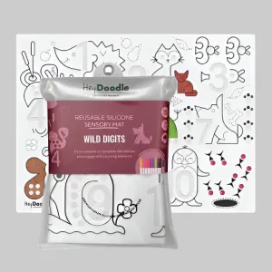 Hey Doodle Wild Digits Sensory Colouring & Doodle Mat
