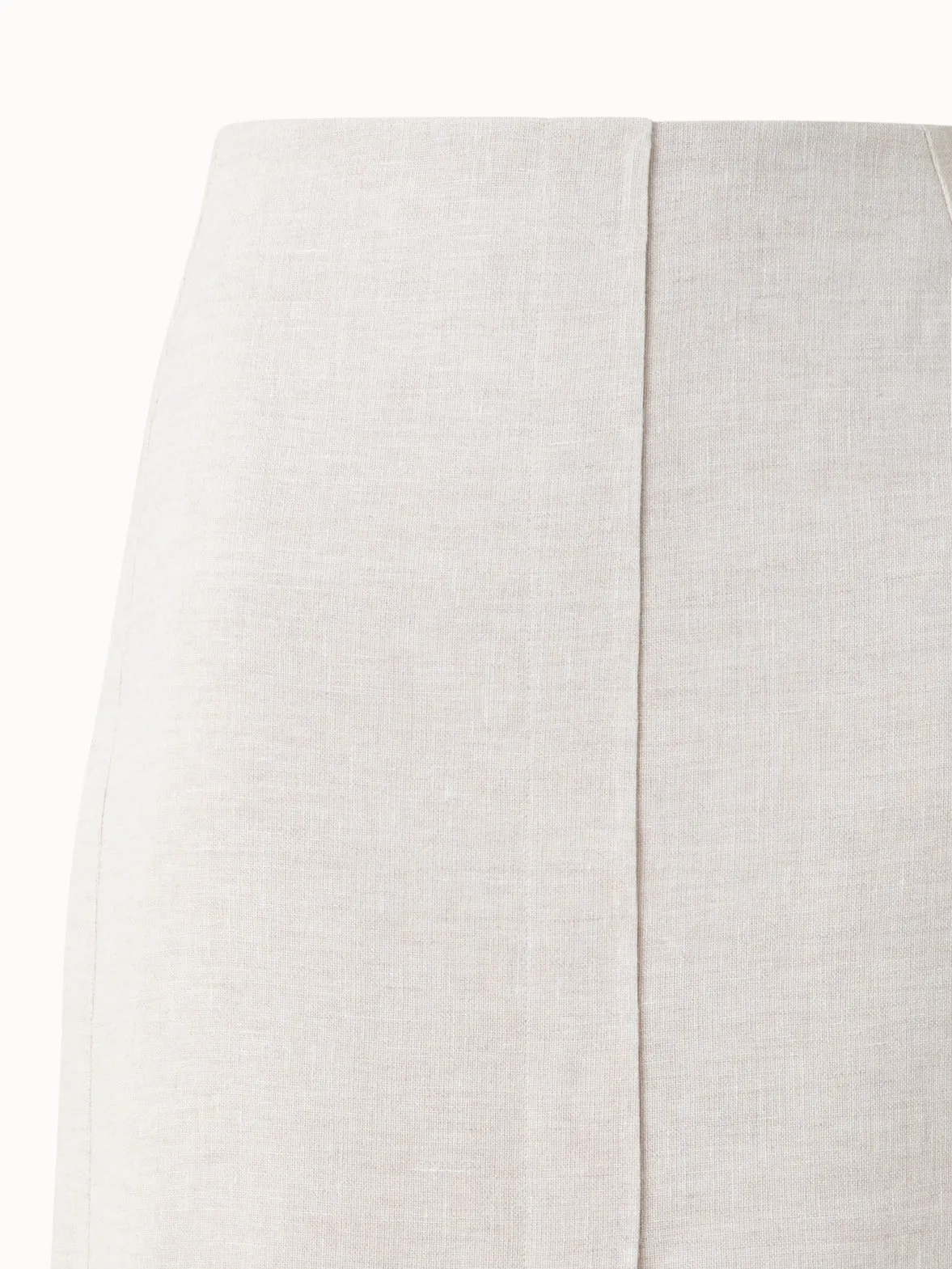 Midi Skirt in Linen Double-Face