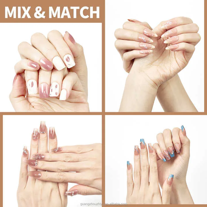 Press on Nails Wholesale Artificial False-أظافر صناعية