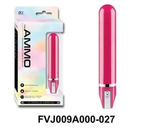 The Ammo 5" Glossy Rechargeable Vibrator Pink